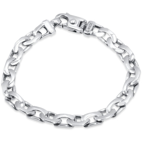 Men's Curb & Mariner Mixed Link 14k Gold (47gram) or Platinum (75gram) 8mm Bracelet 8.5"