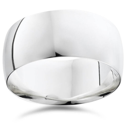 10mm Dome High Polished Wedding Band 950 Platinum