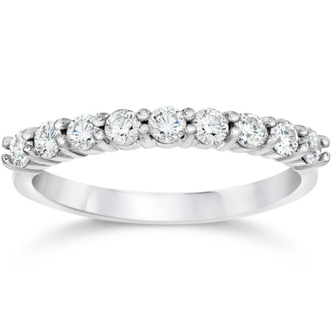 1 Carat Natural Diamond Ring 14K White Gold