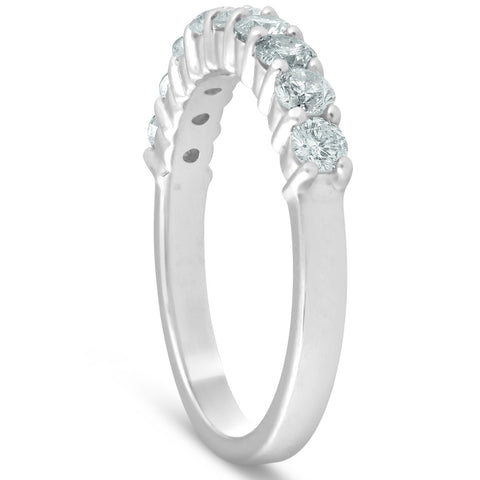 Platinum 1/2ct Diamond Wedding Ring Womens Half Eternity Ring