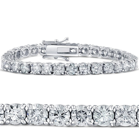 16.15Ct Natural Diamond Tennis Bracelet 7" Double Lock Clasp