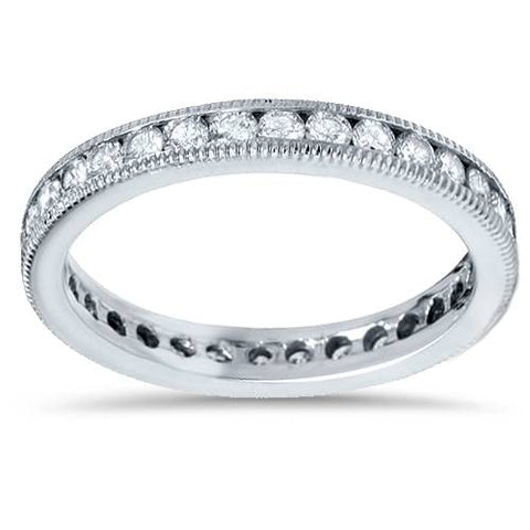 1ct Channel Set Diamond Eternity Ring 14K White Gold