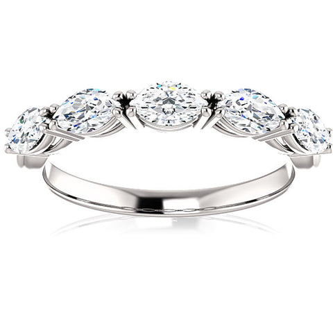 G/VS 1.50Ct Oval Moissanite Wedding Ring Available in White, Yellow or Rose Gold