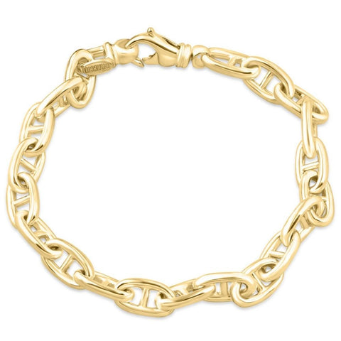 Men's Classic Anchor Link 14k Gold (29gram) or Platinum (62gram) 8mm Bracelet 8.5"