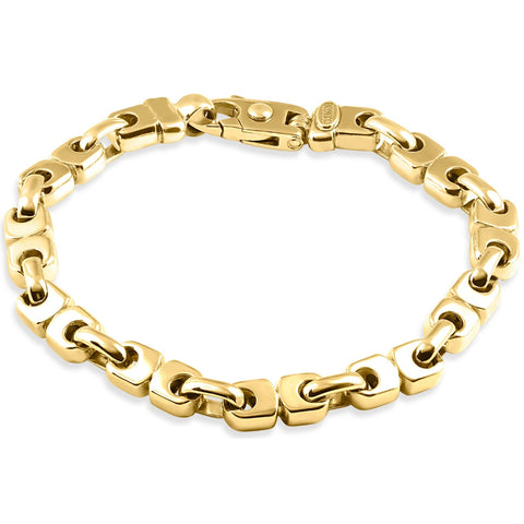 Men's Designer Mariner 14k Gold (54gram) or Platinum (87gram) 7mm Link Bracelet 8.5"