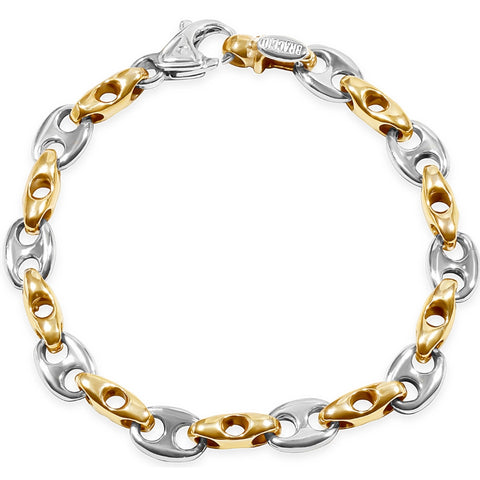 Men's Designer Mariner Link 14k Gold (32gram) or Platinum (51gram) 5-9mm Bracelet 8.75"