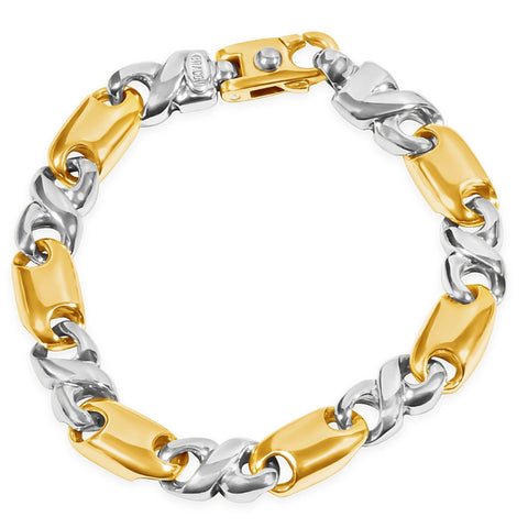 Men's Designer Mariner Link 14k Gold (65gram) or Platinum (105gram) 9.5mm Bracelet 8.5"