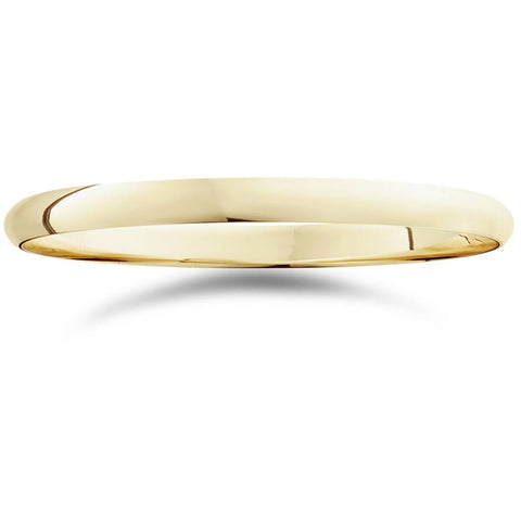 2mm 14K Yellow Gold Comfort Fit Plain Wedding Band