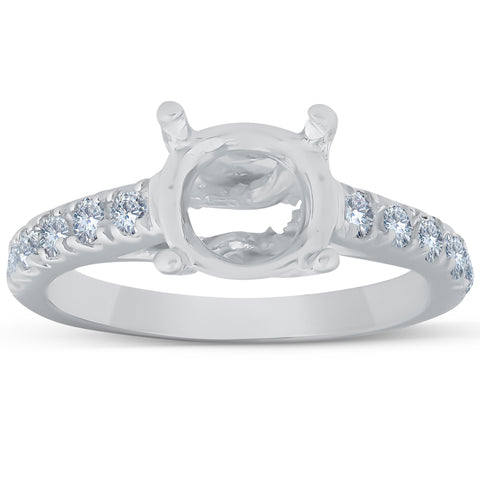 Diamond Semi Mount 14k White Gold Engagement Setting