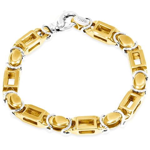 Men's Link 14k Gold (61gram) or Platinum (99gram) 6-8mm Bracelet 8.5"