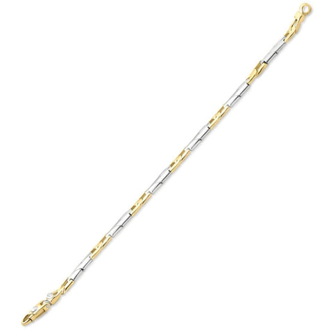 Men's Designer Figaro Link 14k Gold (39gram) or Platinum (64gram) 8.5mm Link Bracelet 8.5"