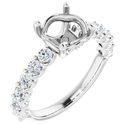 Lea Lab Grown Diamond Accent Ring Setting