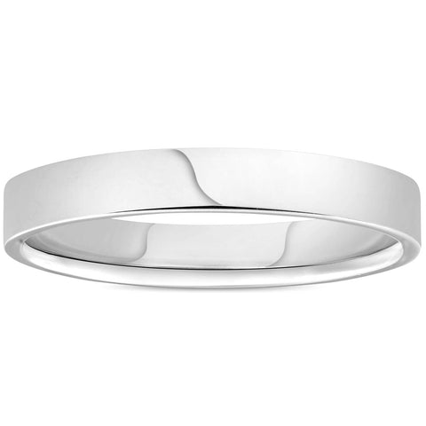 Flat High Polished 3MM Wedding Band 950 Platinum