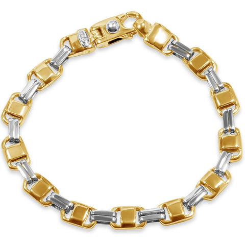 Men's Designer Link 14k Gold (32gram) or Platinum (52gram) 3.5-8mm Bracelet 8.5"