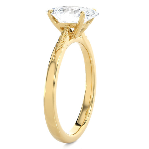 Certified SI1 2.50Ct Oval Solitaire Diamond Engagement Ring 14k Gold Lab Grown