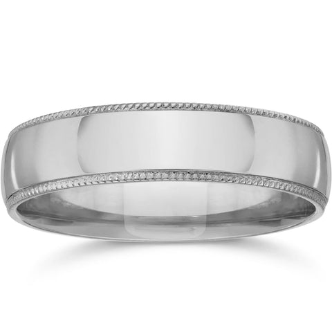 4mm Milgrain Wedding Band 950 Platinum