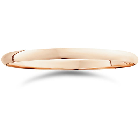 3mm Dome High Polished Wedding Band 10k Rose Gold