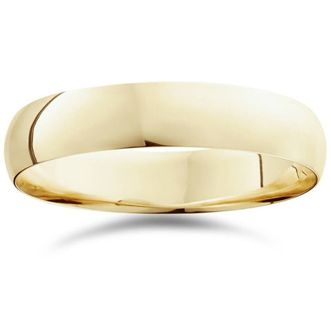 5mm Dome High Polished Wedding Band 10K Yellow Gold