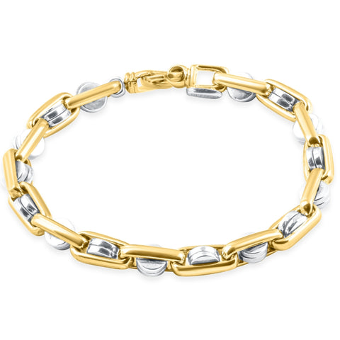 Men's Designer Mariner Link 14k Gold (56gram) or Platinum (90gram) 7mm Bracelet 8.5"