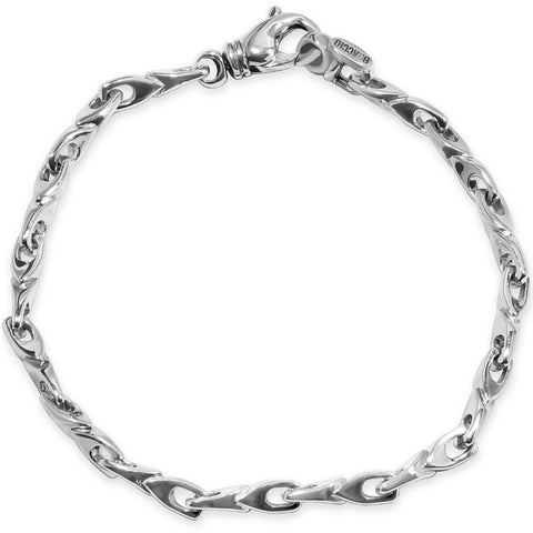 Men's Designer Seed Link 14k Gold (19gram) or Platinum (31gram) 4mm Bracelet 8"