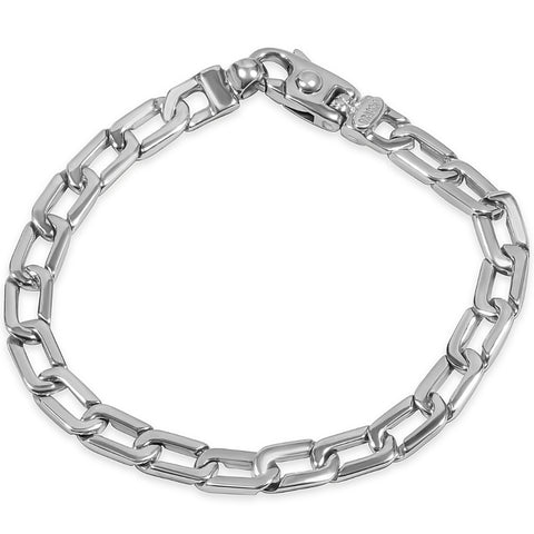 Men's Wide Curb Link 14k Gold (27gram) or Platinum (44gram) 7mm Bracelet 8.25"