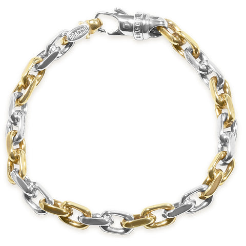 Men's Link 14k Gold (39gram) or Platinum (63gram) 7mm Bracelet 8.5"