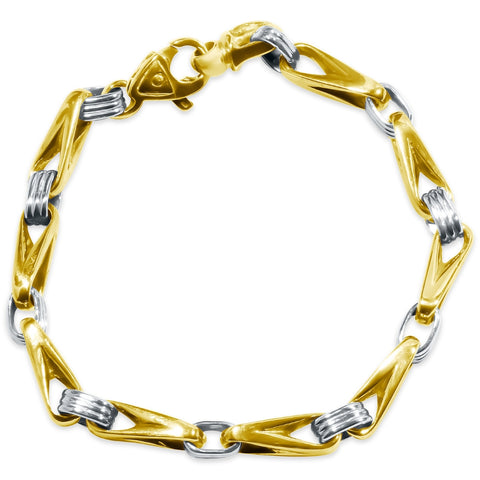 Men's Designer Seed Link 14k Gold (38gram) or Platinum (61gram) 6mm Bracelet 9"