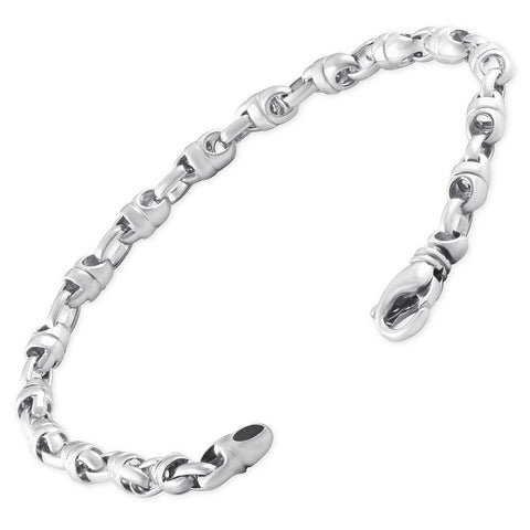 Men's Link 14k Gold (16gram) or Platinum (26gram) 5mm Bracelet 8.5"