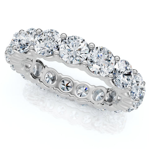 G/VS 4Ct Diamond Eternity Ring 14k Gold or Platinum Lab Grown