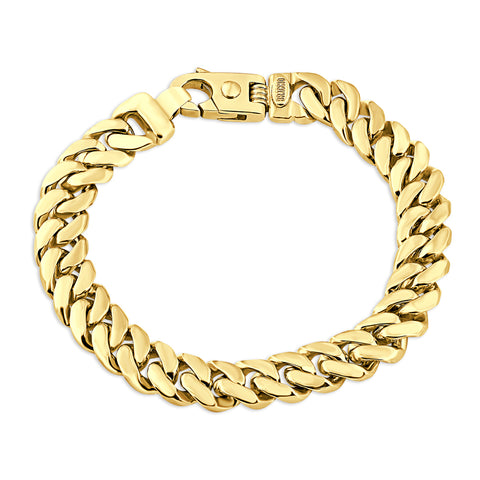 Men's Cuban Link 14k Gold (65gram) or Platinum (115gram) 10mm Bracelet 8.5"