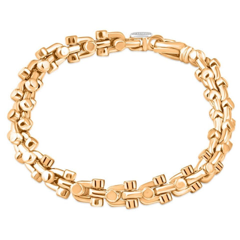 Men's U-Shape 14k Solid Yellow Gold 60.6 Grams 9.5mm Link Bracelet 8"