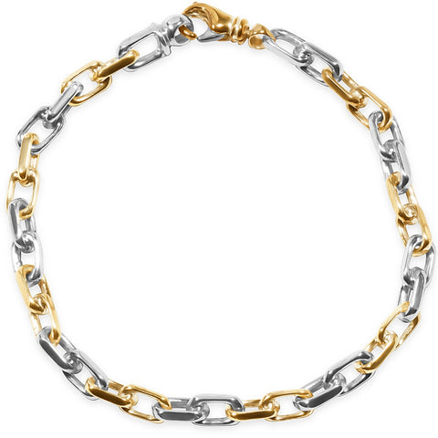 Men's Round Link 14k Gold (26gram) or Platinum (42gram) 5.5mm Bracelet 8.5"