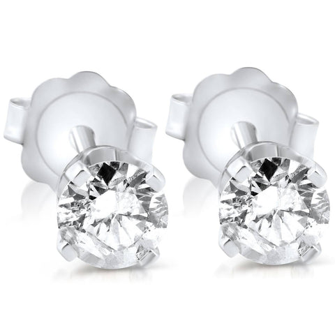 3/8ct Diamond Studs 14K White Gold