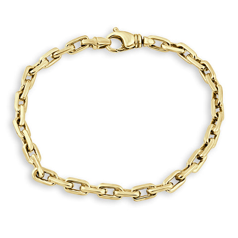 Men's Rolo Link 14k Solid Yellow Gold 16.8 Gram 4.5mm Bracelet 8.5"