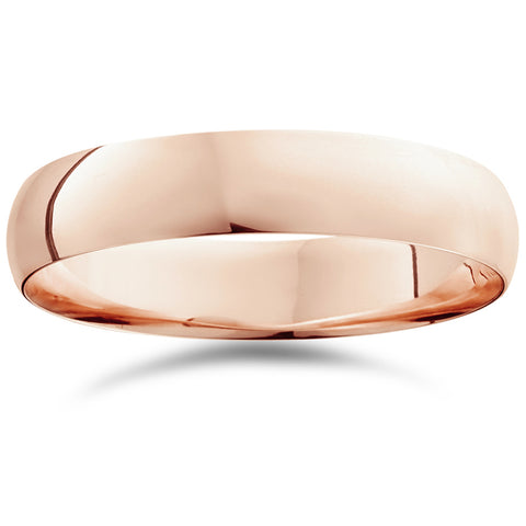 5mm Dome High Polished Wedding Band 10k Rose Gold