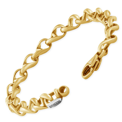 Men's Twisted Mariner Link 14k Gold (27gram) or Platinum (43gram) 7.5mm Bracelet 8.5"