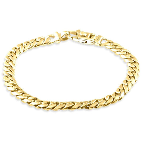 Men's Cuban 14k Gold (31gram) or Platinum (49gram) 6.5mm Link Bracelet 8.5"