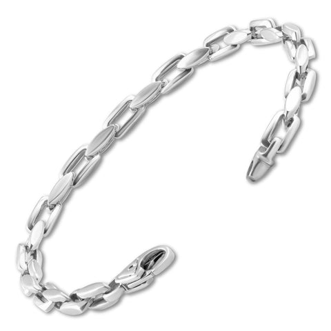 Men's Square Link 14k Gold (25gram) or Platinum (40gram) 5.5mm Bracelet 8.5"