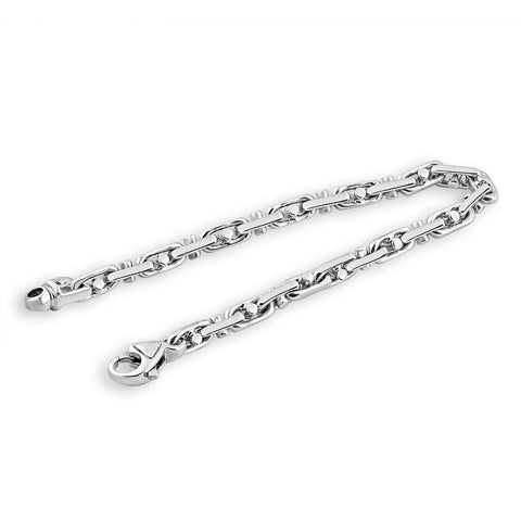 Men's Solid Designer Mariner 14k Gold (27gram) or Platinum (43gram) 6mm Link Bracelet 8.5"