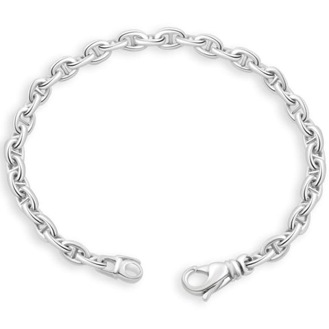 Men's Classic Anchor 14k Gold (21gram) or Platinum (35gram) 5.5mm Link Bracelet 8.5"