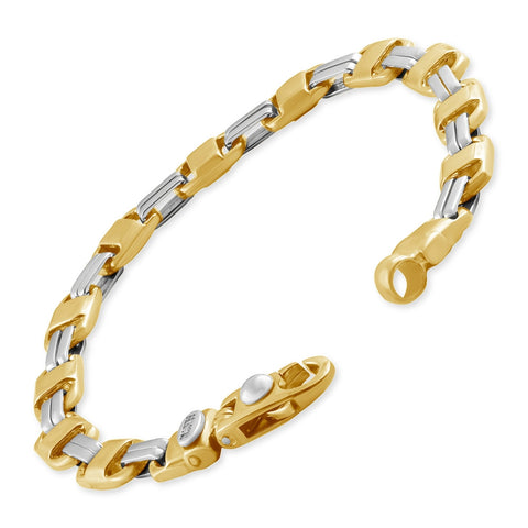 Men's Designer Link 14k Gold (32gram) or Platinum (52gram) 3.5-8mm Bracelet 8.5"