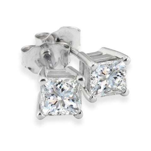 7/8ct Diamond Studs 14K White Gold