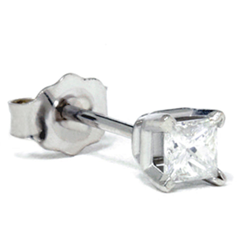 1/4ct Diamond Stud 14K White Gold