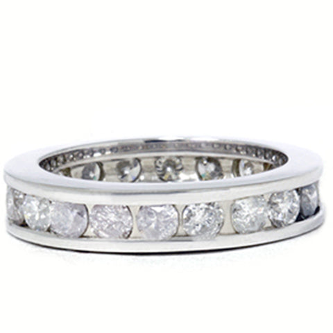 2ct Channel Set Diamond Eternity Ring 14K White Gold