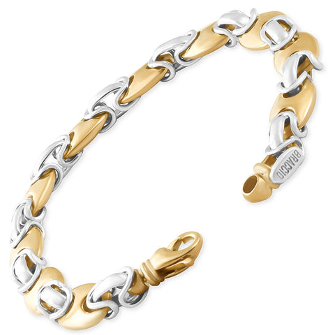 Men's Mariner & Byzantine Link 14k Gold (56gram) or Platinum (90gram) 9mm Bracelet 8.5"