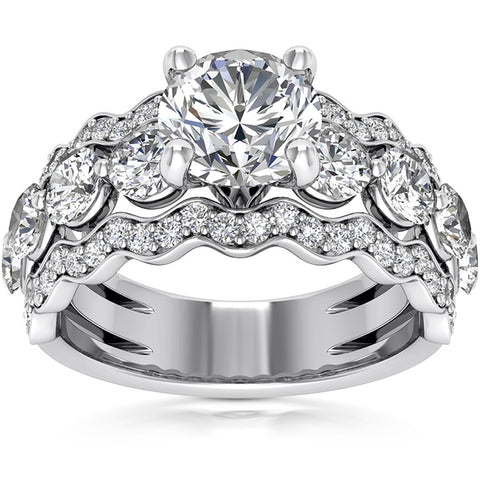 2.40 Ct Round Cut Diamond Engagement Ring 14k White Gold