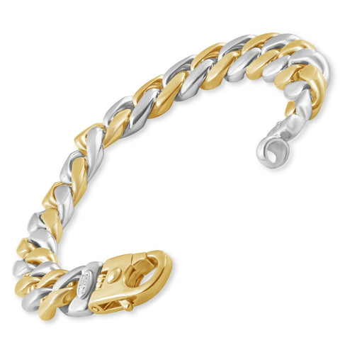 Men's Cuban Link 14k Gold (101gram) or Platinum (163gram) 13mm Bracelet 9"