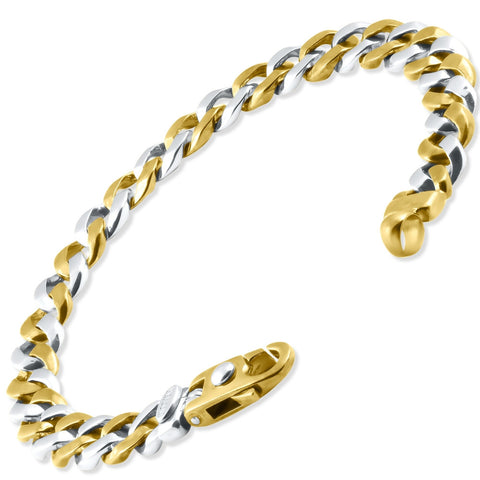 Men's Cuban Link 14k Gold (37gram) or Platinum (59gram) 9mm Bracelet 8.25"