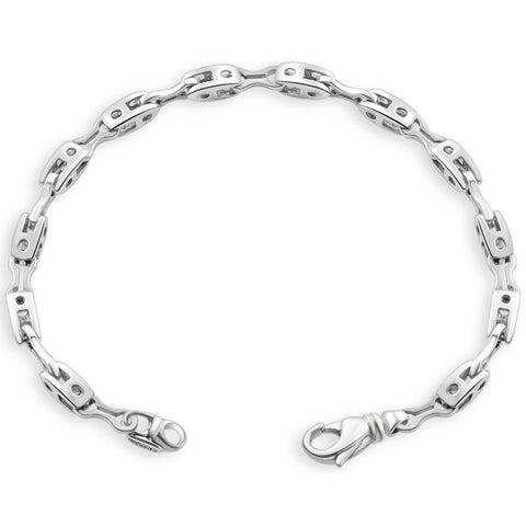 Men's 14k Gold (17gram) or Platinum (31gram) 4.5mm Link Bracelet 8.5"