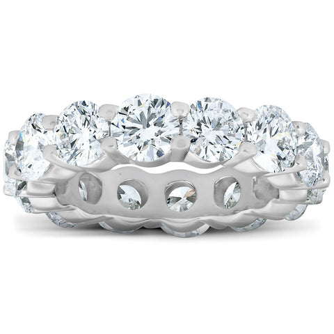 6 Ct Diamond Eternity Wedding Ring 14k White Gold